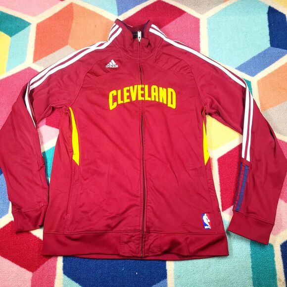 ADIDAS CLEVELAND CAVALIERS TRACK JACKET SZ L - Picture 1 of 5